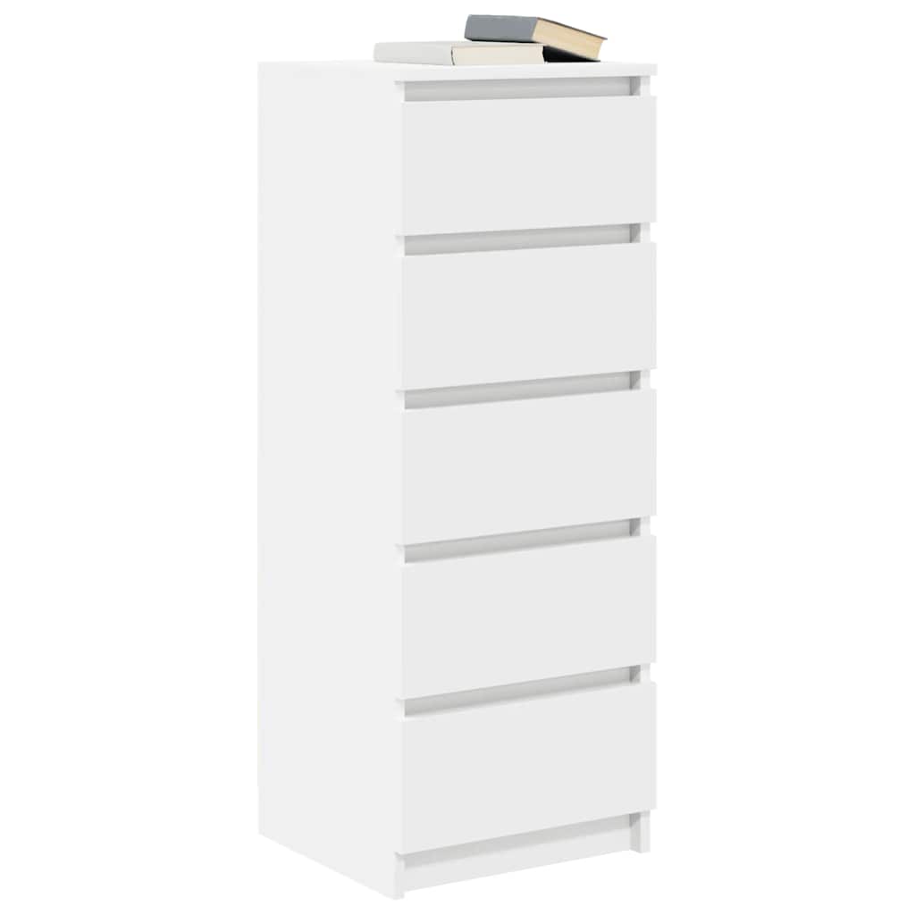 Drawer cabinet, white, 37.5x35x99 cm, wood