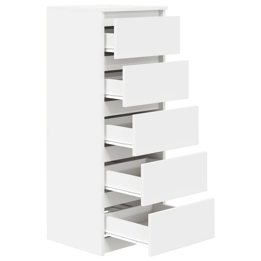 Drawer cabinet, white, 37.5x35x99 cm, wood