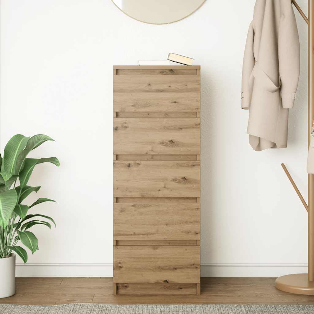 Side cabinet with drawers, 37.5x35x99 cm, wood