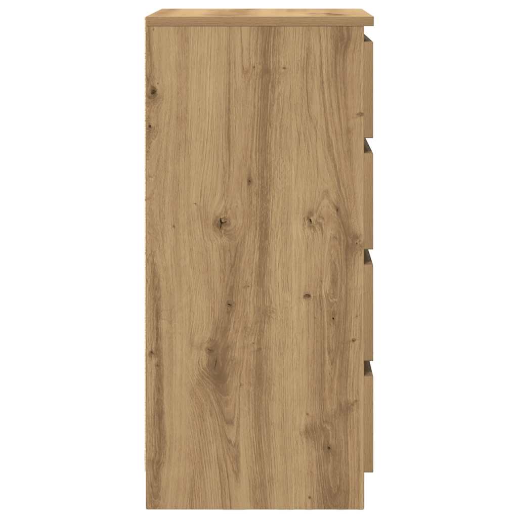 Side cabinet with drawers, 37.5x35x99 cm, wood