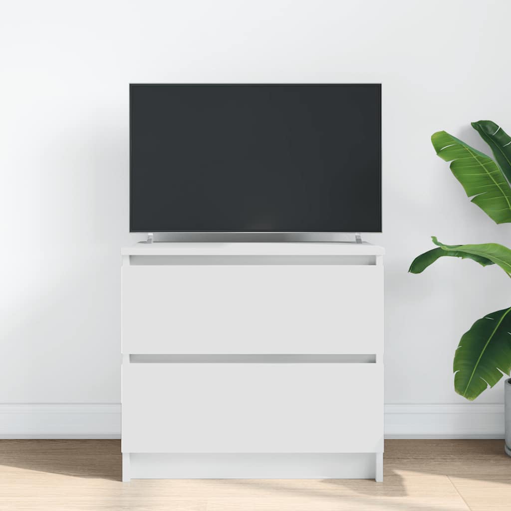 TV stand, white, 60x35x54 cm, engineered wood