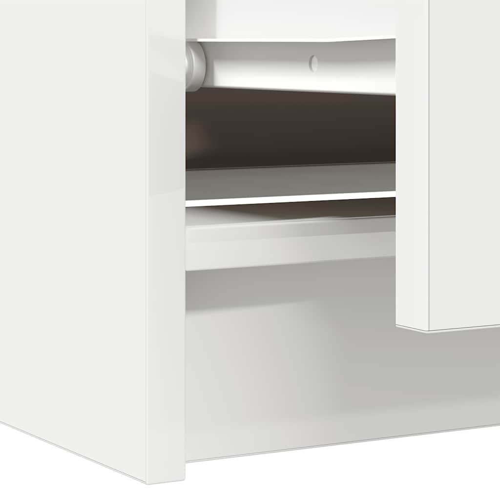 TV stand, white, 60x35x54 cm, engineered wood