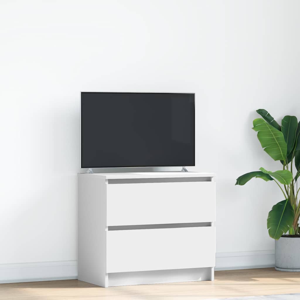TV stand, white, 60x35x54 cm, engineered wood