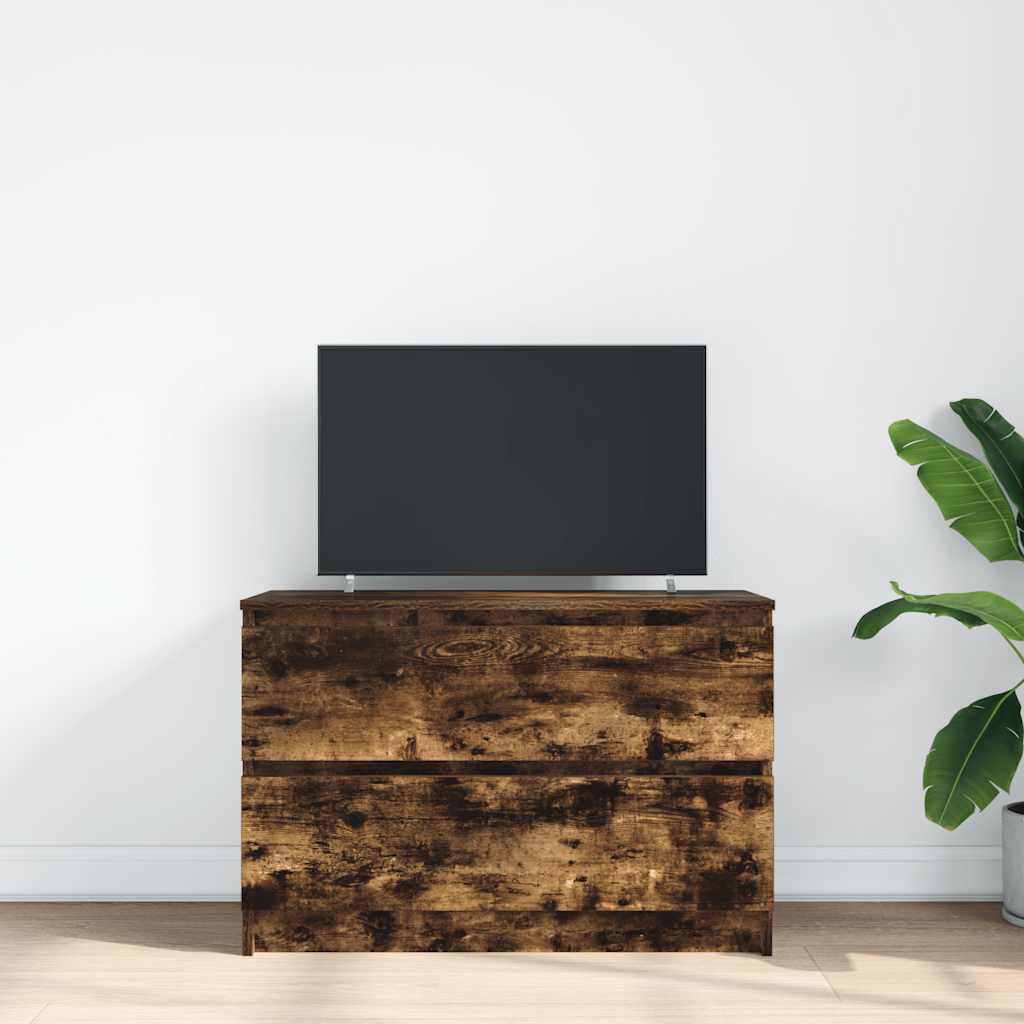 TV cabinet, smoky oak, 80x35x54 cm, wood