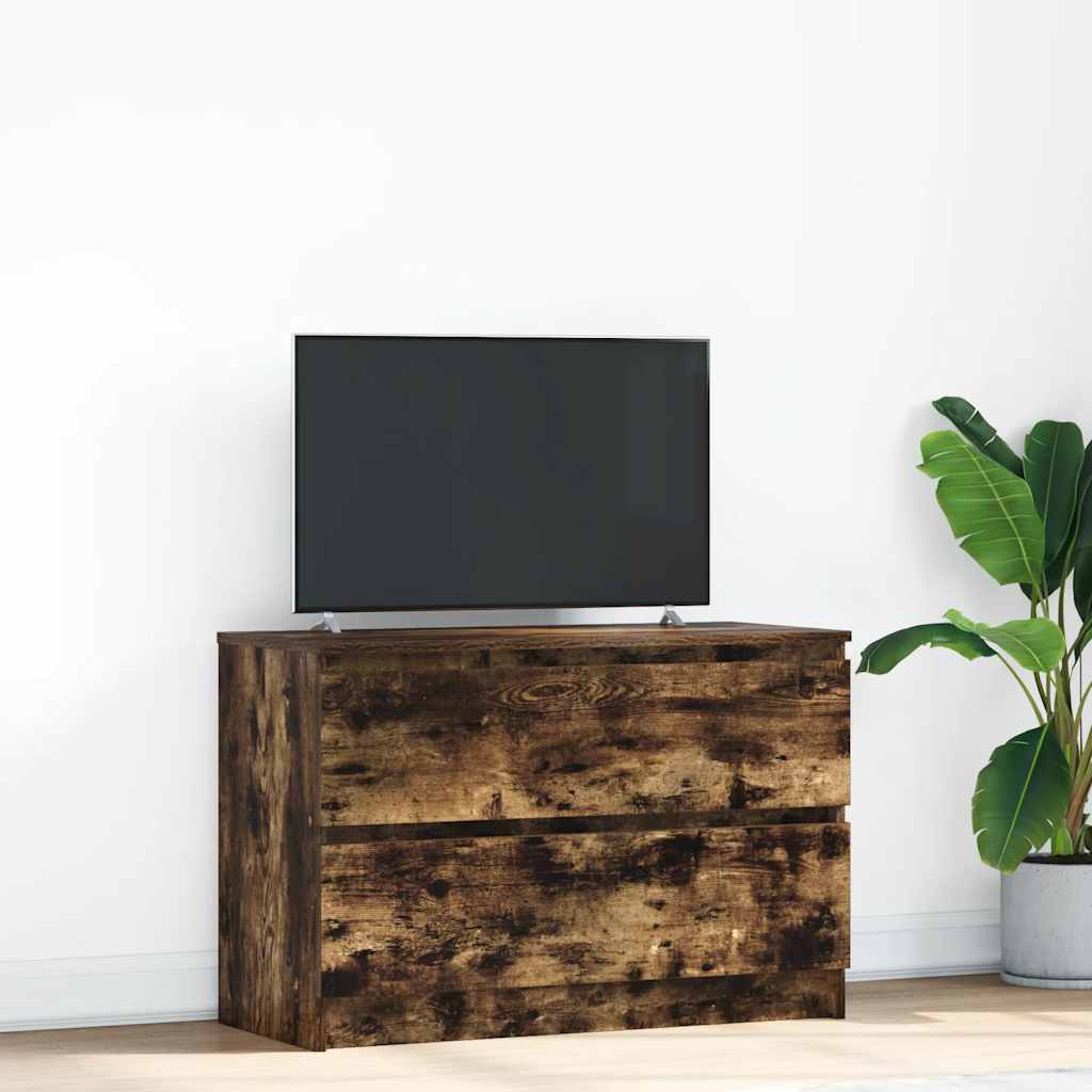 TV cabinet, smoky oak, 80x35x54 cm, wood