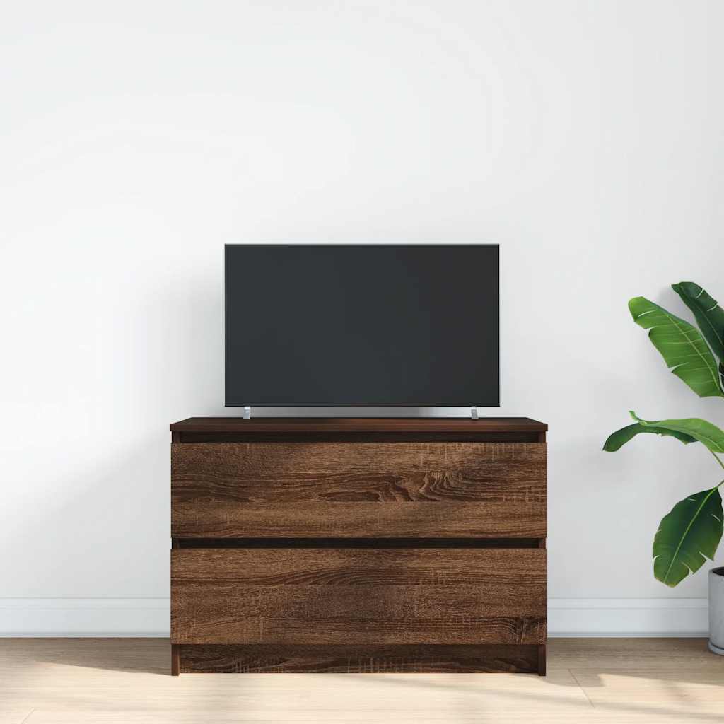 TV cabinet, brown oak, 80x35x54 cm, wood