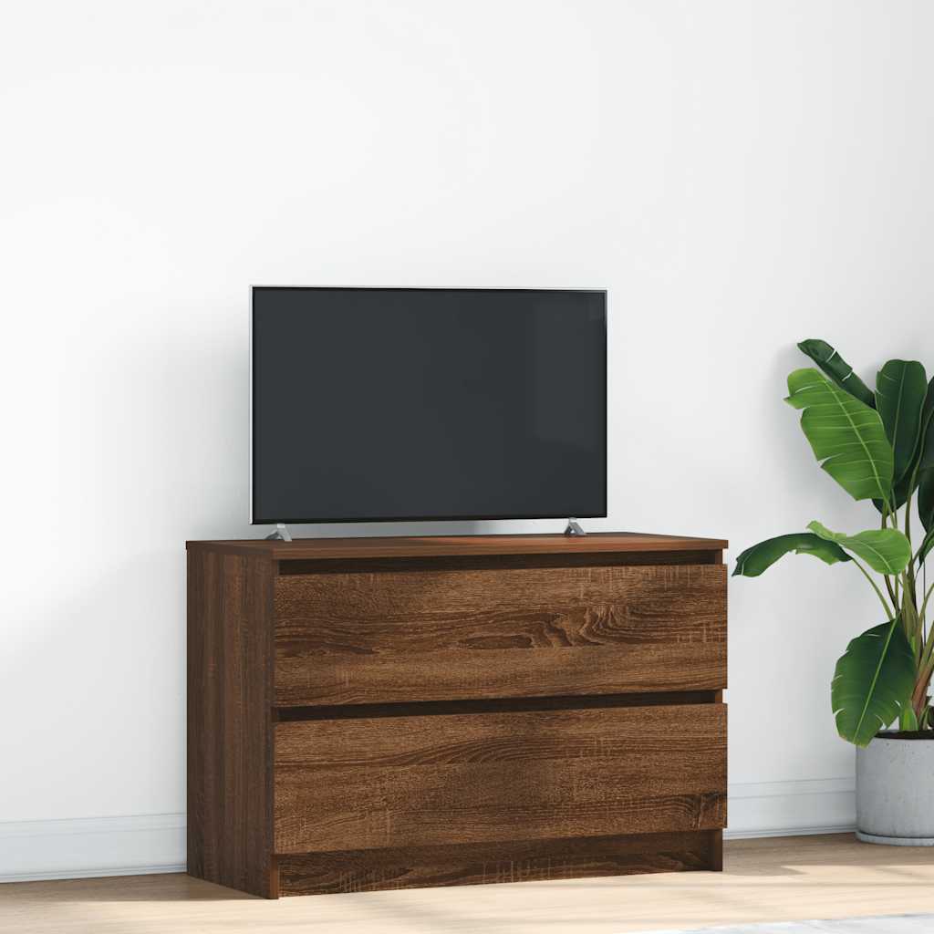 TV cabinet, brown oak, 80x35x54 cm, wood