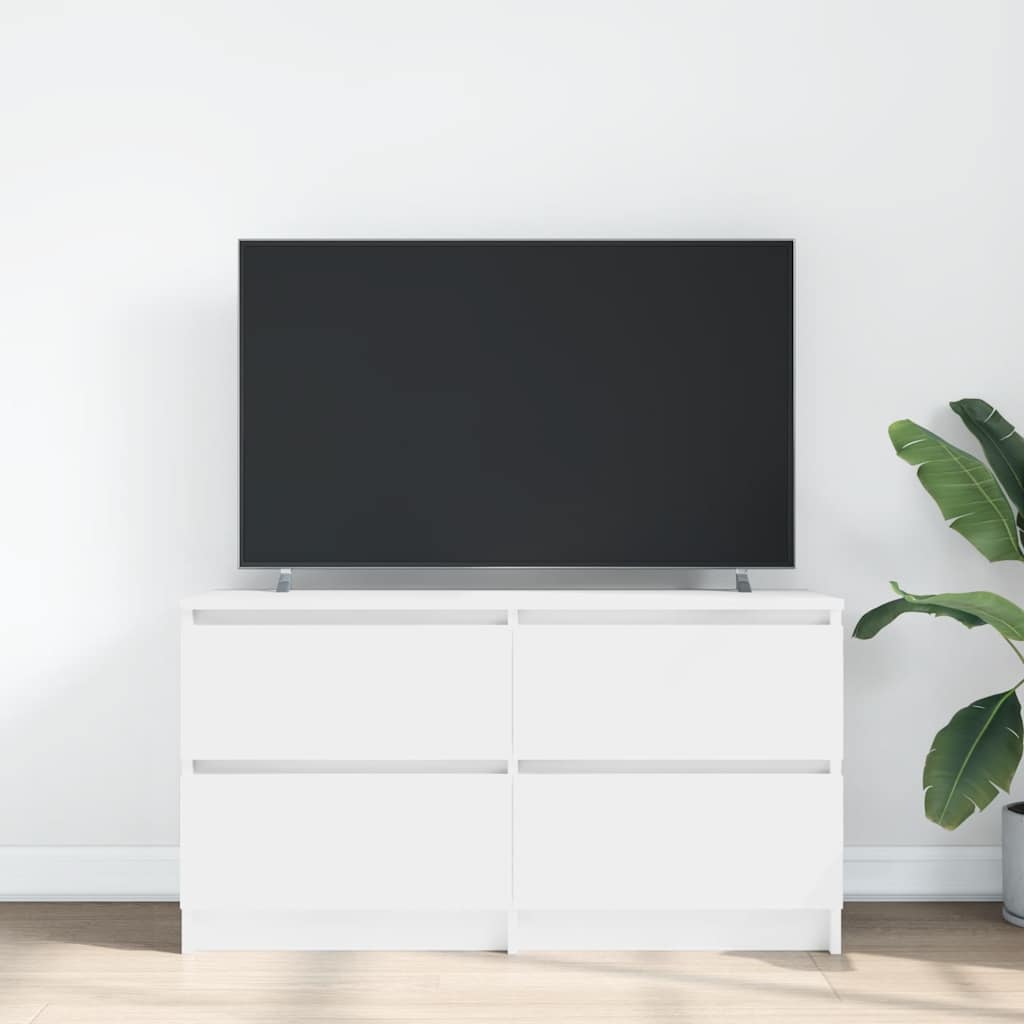 TV cabinet, white, 100x35x54 cm, engineered wood