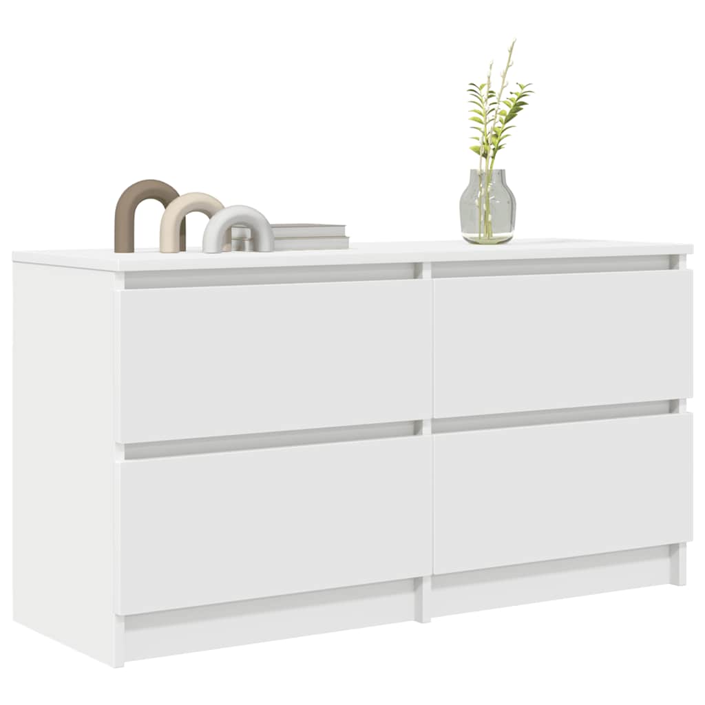 TV cabinet, white, 100x35x54 cm, engineered wood