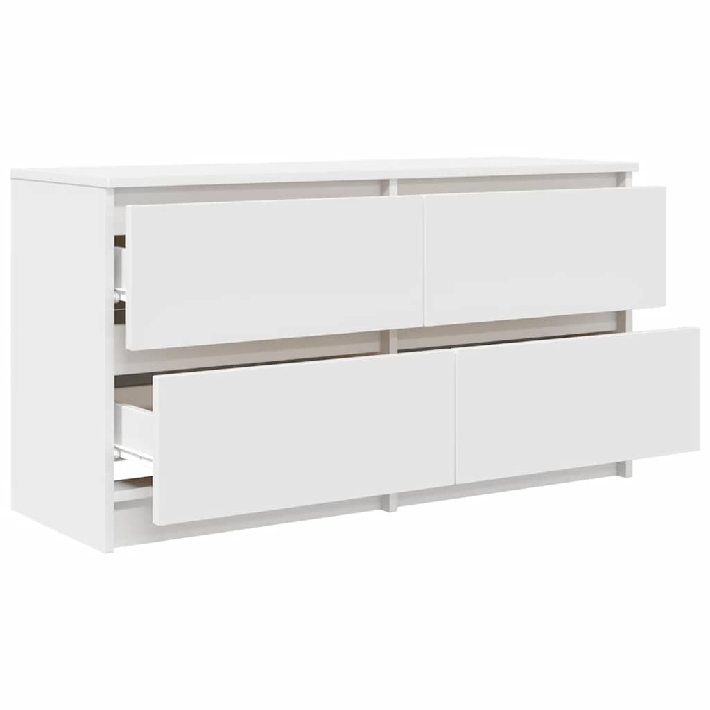 TV cabinet, white, 100x35x54 cm, engineered wood