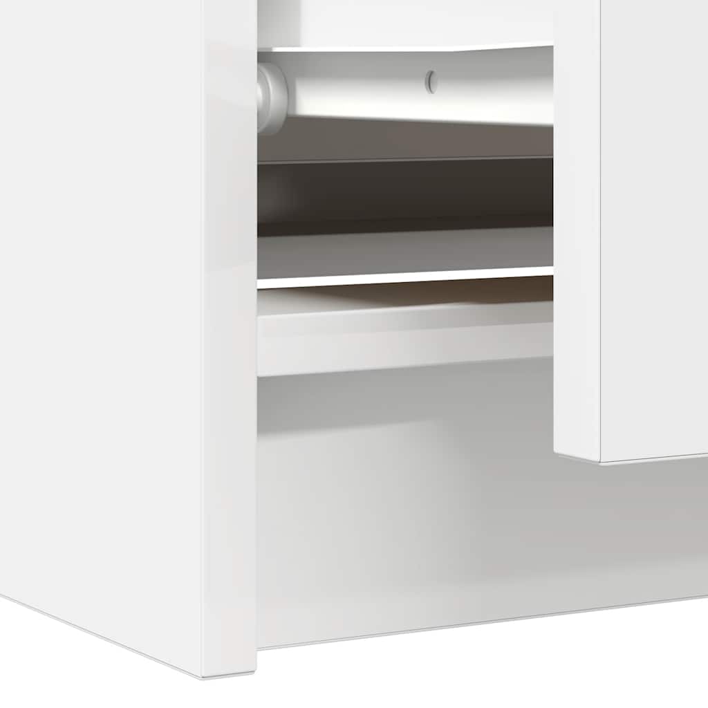 TV cabinet, white, 100x35x54 cm, engineered wood
