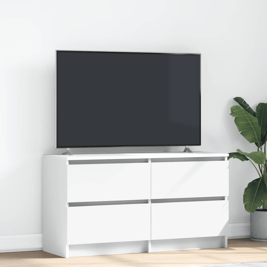 TV cabinet, white, 100x35x54 cm, engineered wood