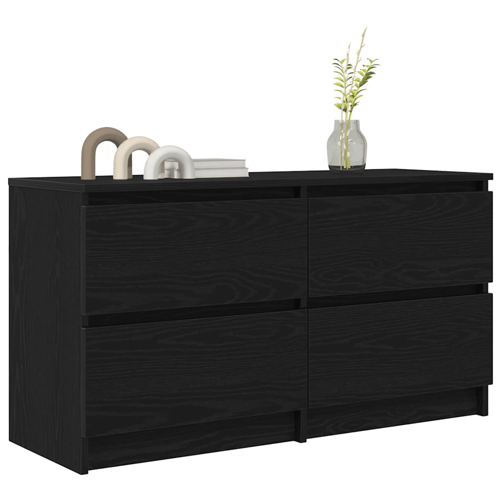 Televizoriaus spintelė, juodos spalvos, 100x35x54 cm, mediena