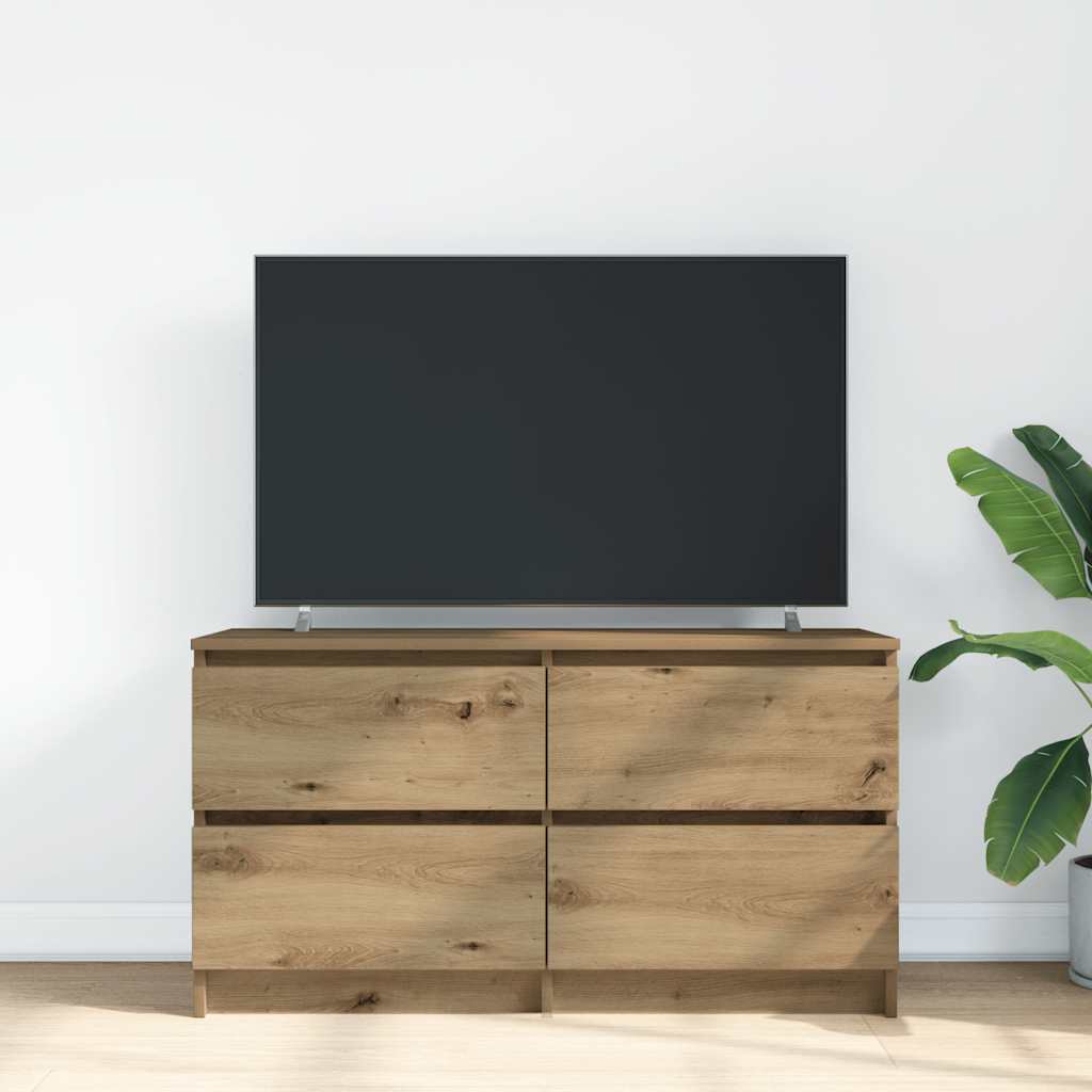 TV cabinet, artisan oak, 100x35x54 cm, wood