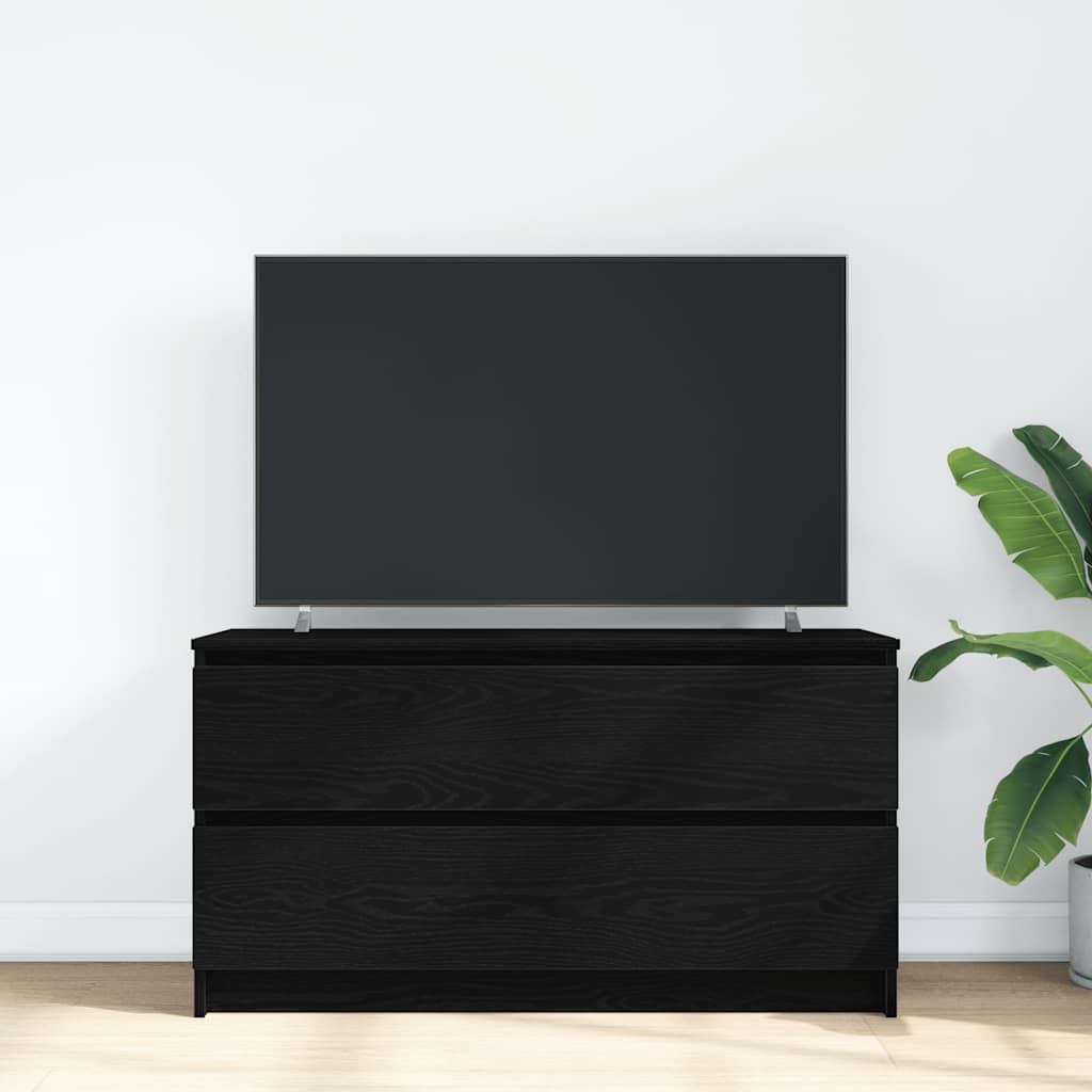 TV skapītis, melns, 100x35x54 cm, koka