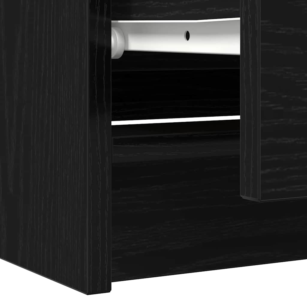 TV skapītis, melns, 100x35x54 cm, koka