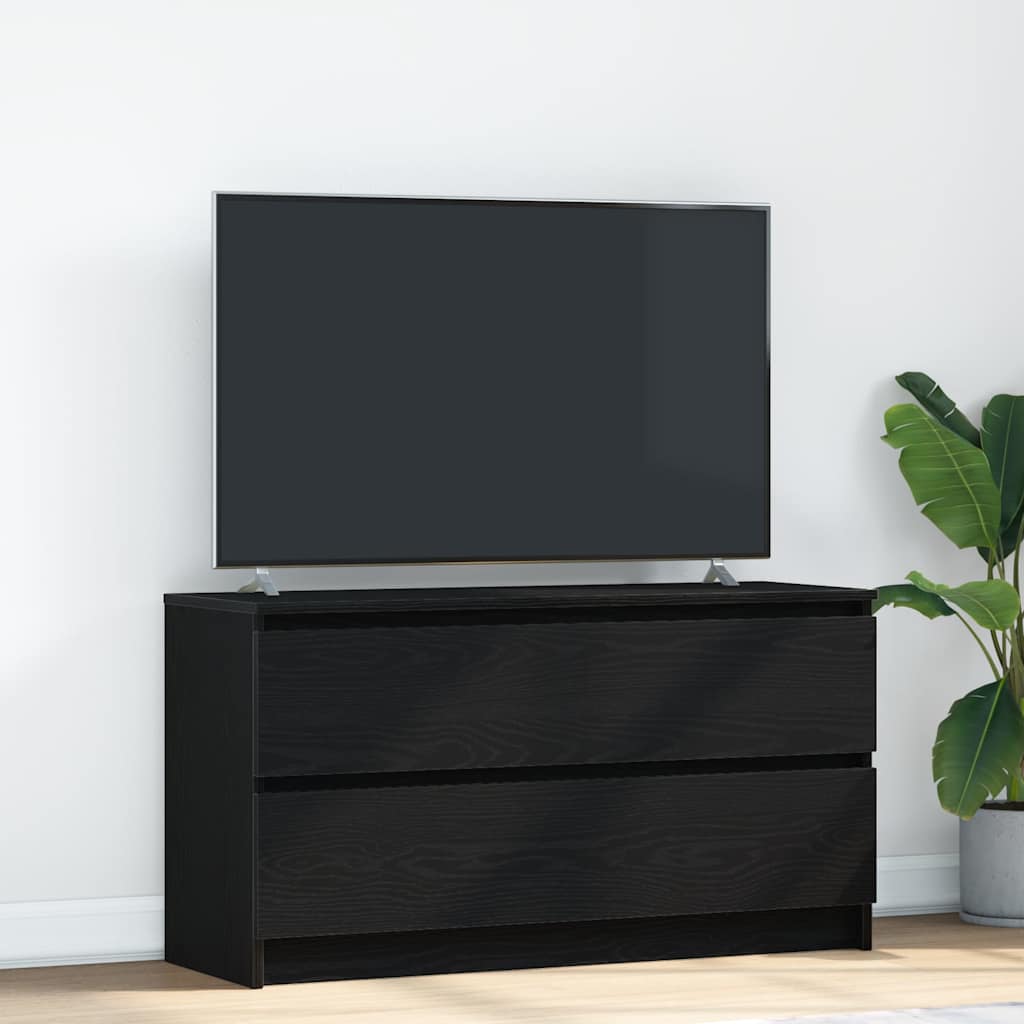 TV skapītis, melns, 100x35x54 cm, koka