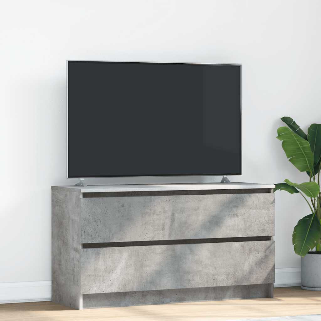 Televizora skapis, betona pelēks, 100x35x54 cm, koks