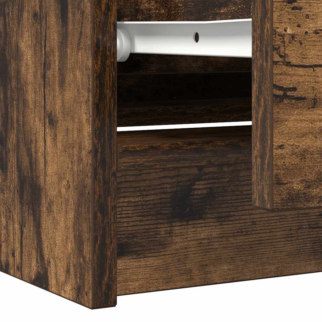 TV cabinet, smoked oak, 160x35x55cm, wood