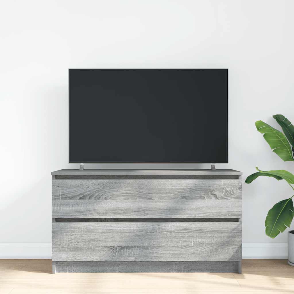 Televizoriaus spintelė, pilka ąžuolo, 100x35x55cm, mediena