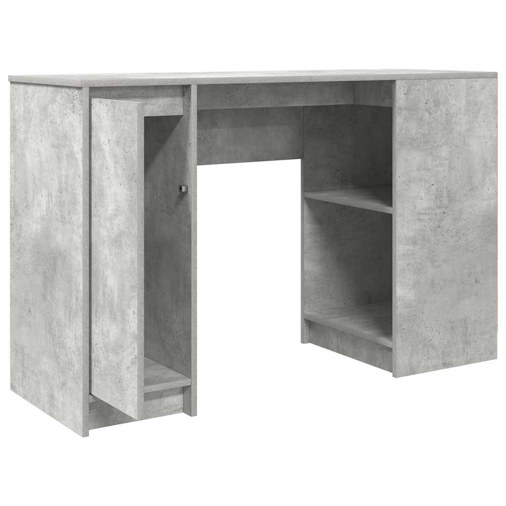 Rašomasis stalas, betono pilkas, 120x42x76 cm, apdirbta mediena
