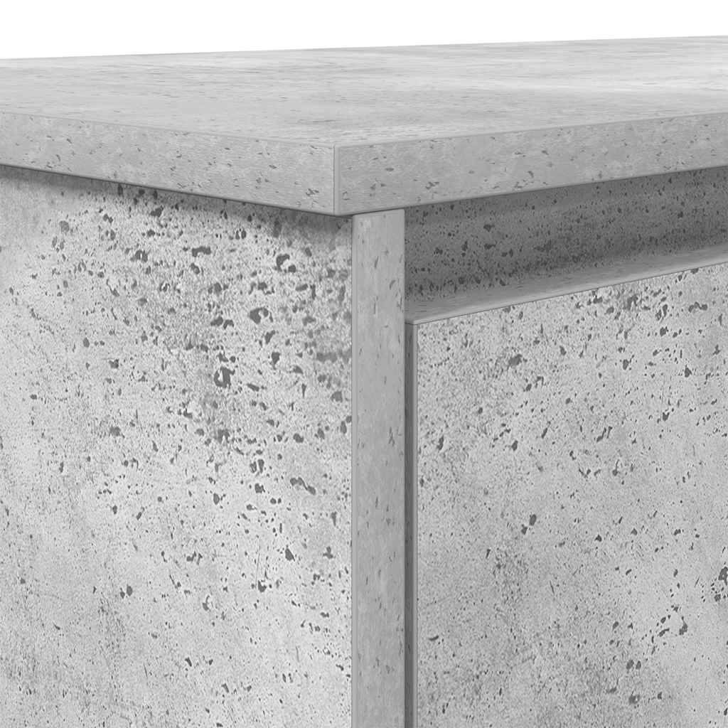 Rašomasis stalas, betono pilkas, 120x42x76 cm, apdirbta mediena