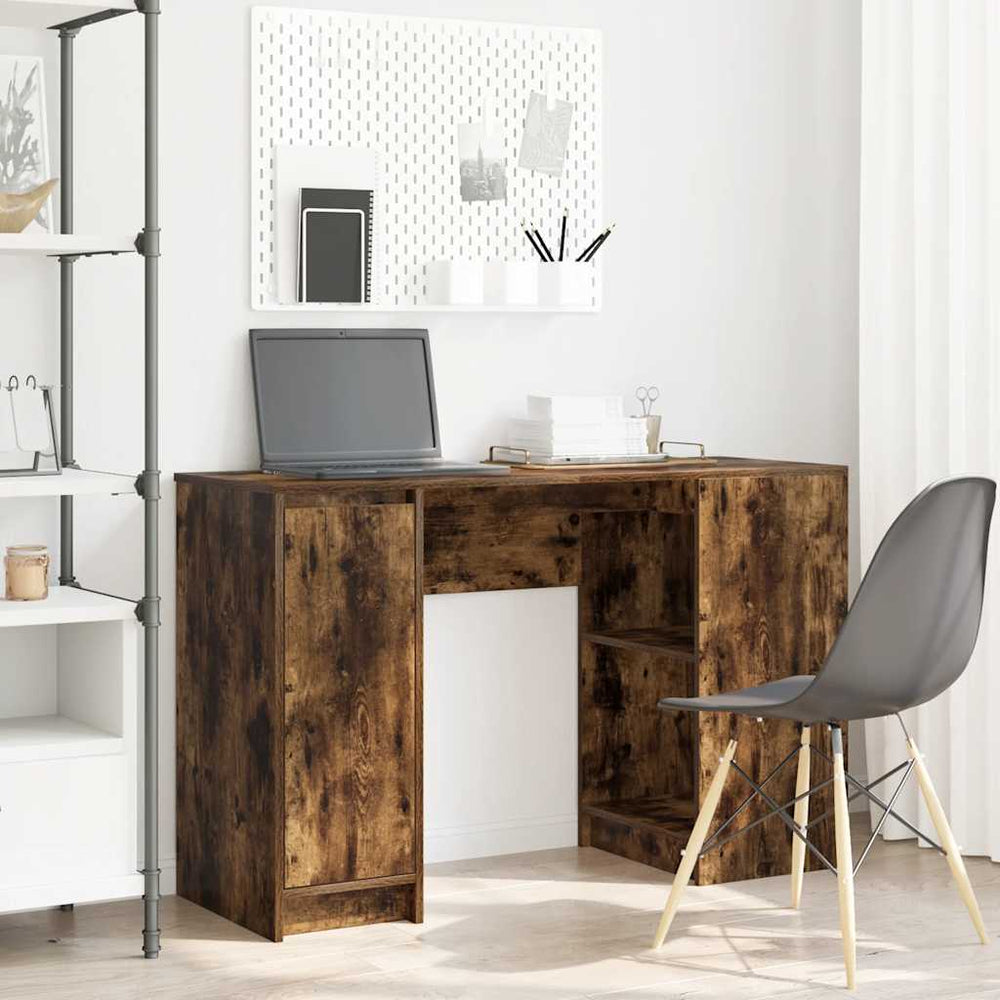 Rašomasis stalas, dūminio ąžuolo, 120x42x76cm, apdirbta mediena