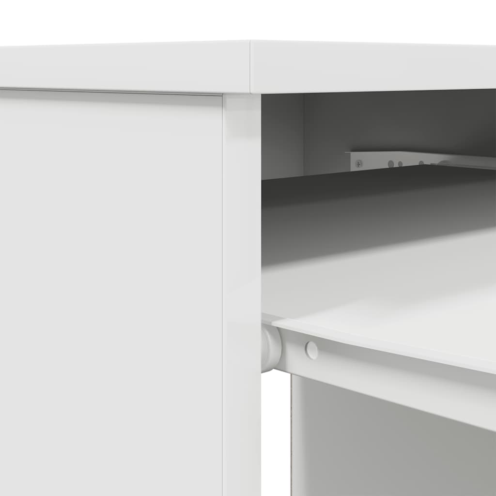 Rašomasis stalas, baltos spalvos, 86x49x76 cm, apdirbta mediena