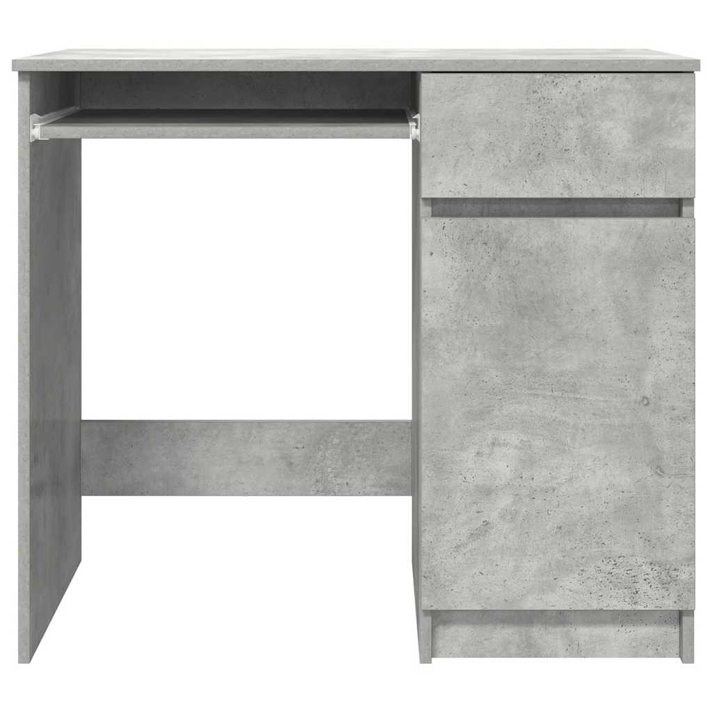 Rašomasis stalas, betono pilkos, 86x49x76 cm, apdirbta mediena