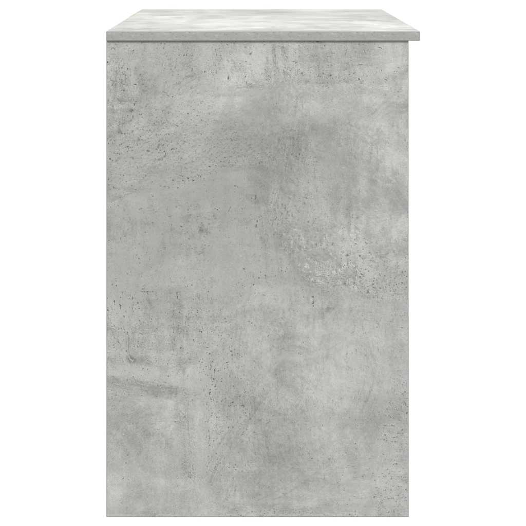 Rašomasis stalas, betono pilkos, 86x49x76 cm, apdirbta mediena