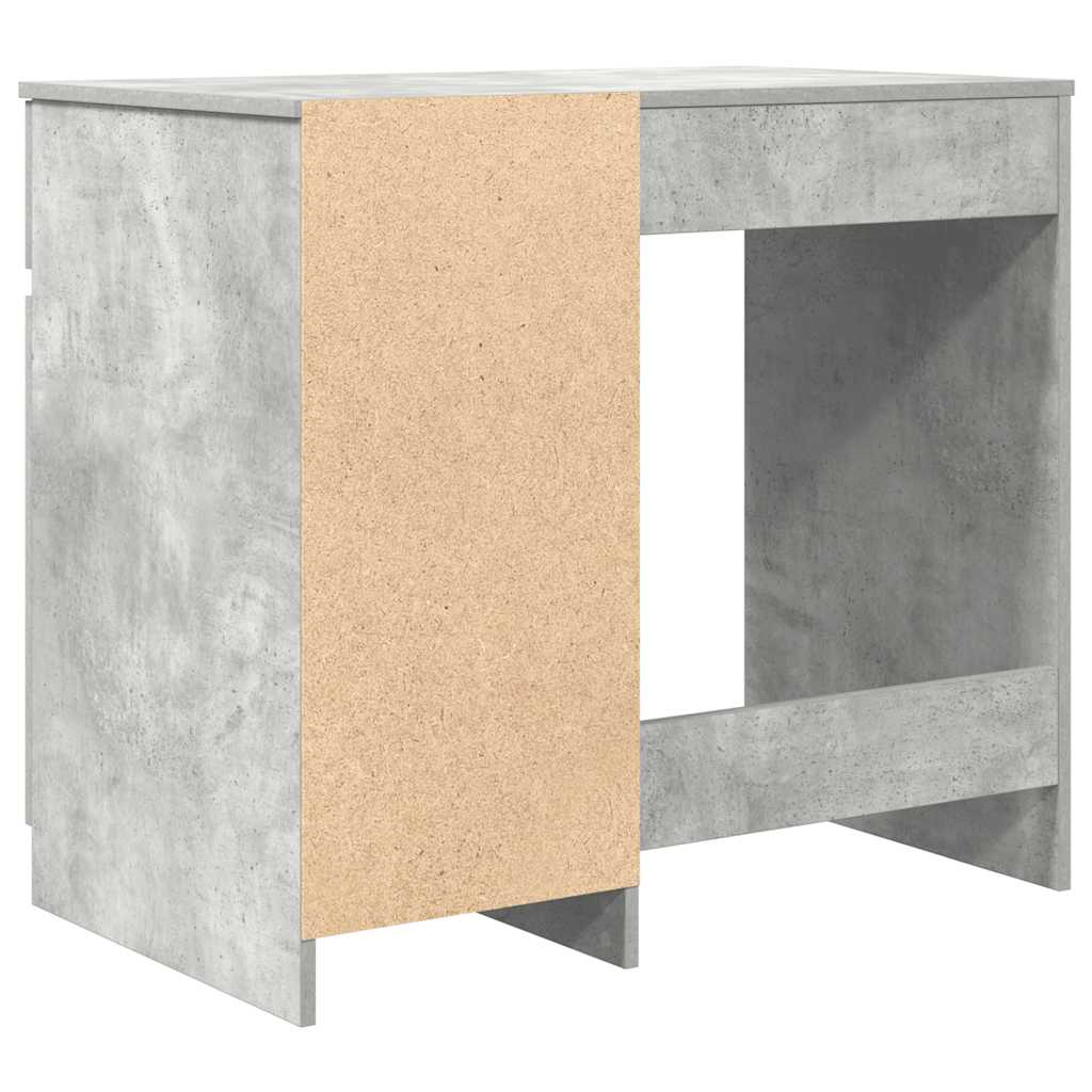 Rašomasis stalas, betono pilkos, 86x49x76 cm, apdirbta mediena