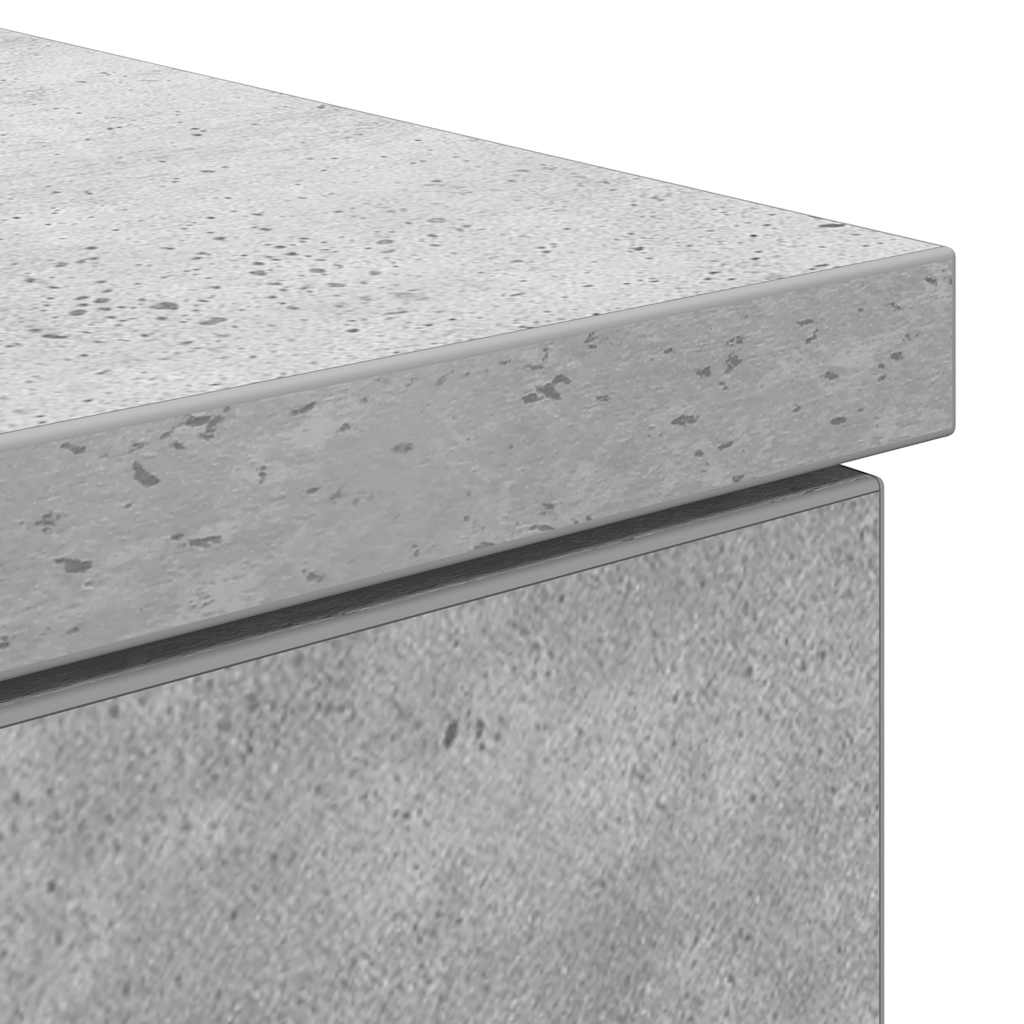 Rašomasis stalas, betono pilkos, 86x49x76 cm, apdirbta mediena