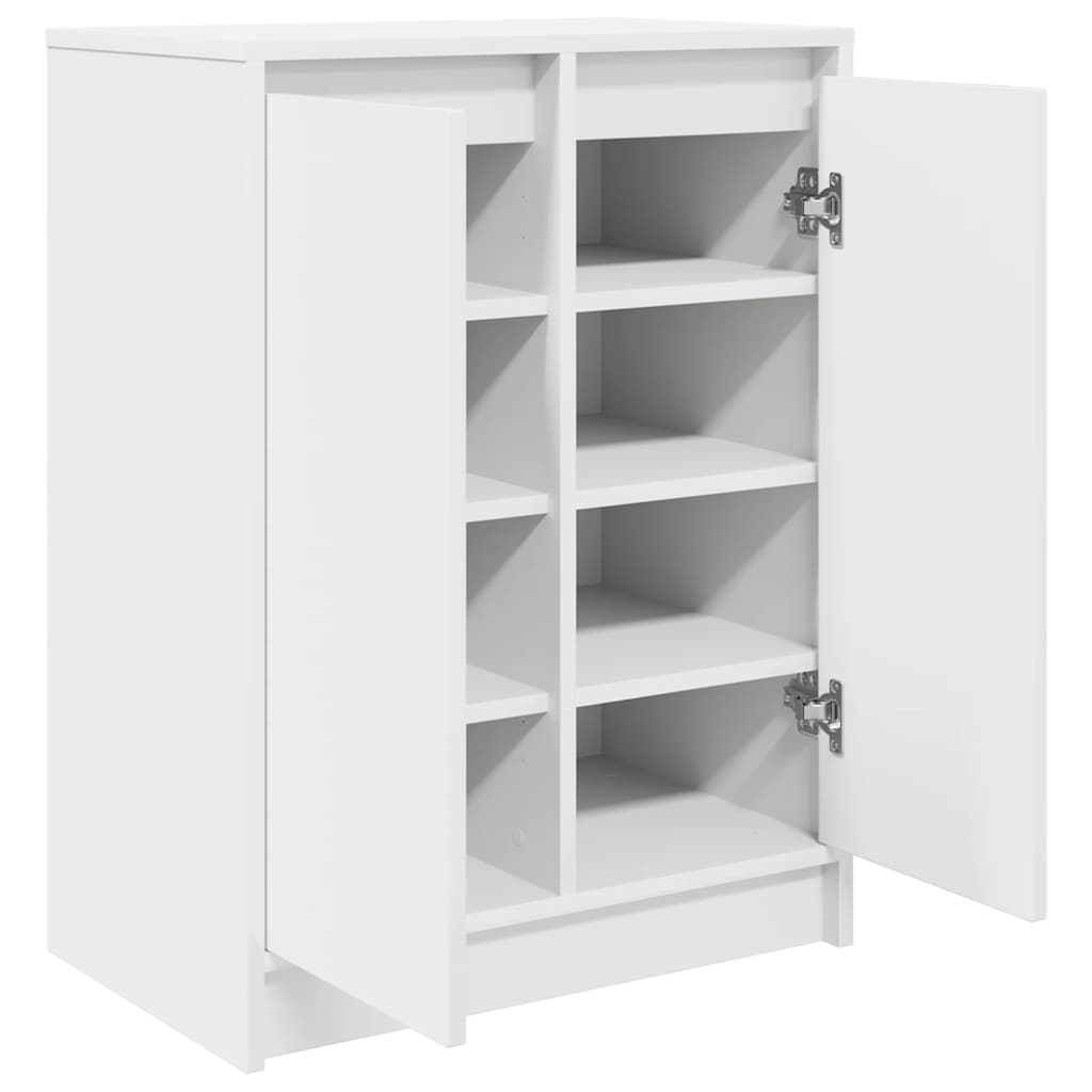 Shoe cabinet, white, 57x34x76 cm, engineered wood