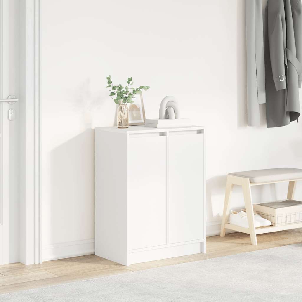Shoe cabinet, white, 57x34x76 cm, engineered wood