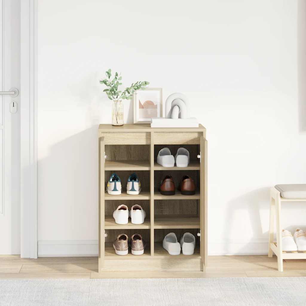 Shoe cabinet, Sonoma oak, 57x34x76 cm, engineered wood