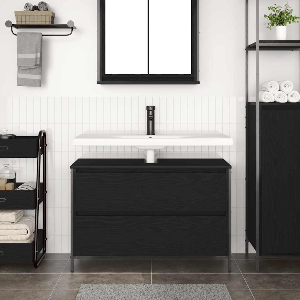 vannas istabas izlietnes skapītis ar atvilktnēm 90x34,5x60 cm