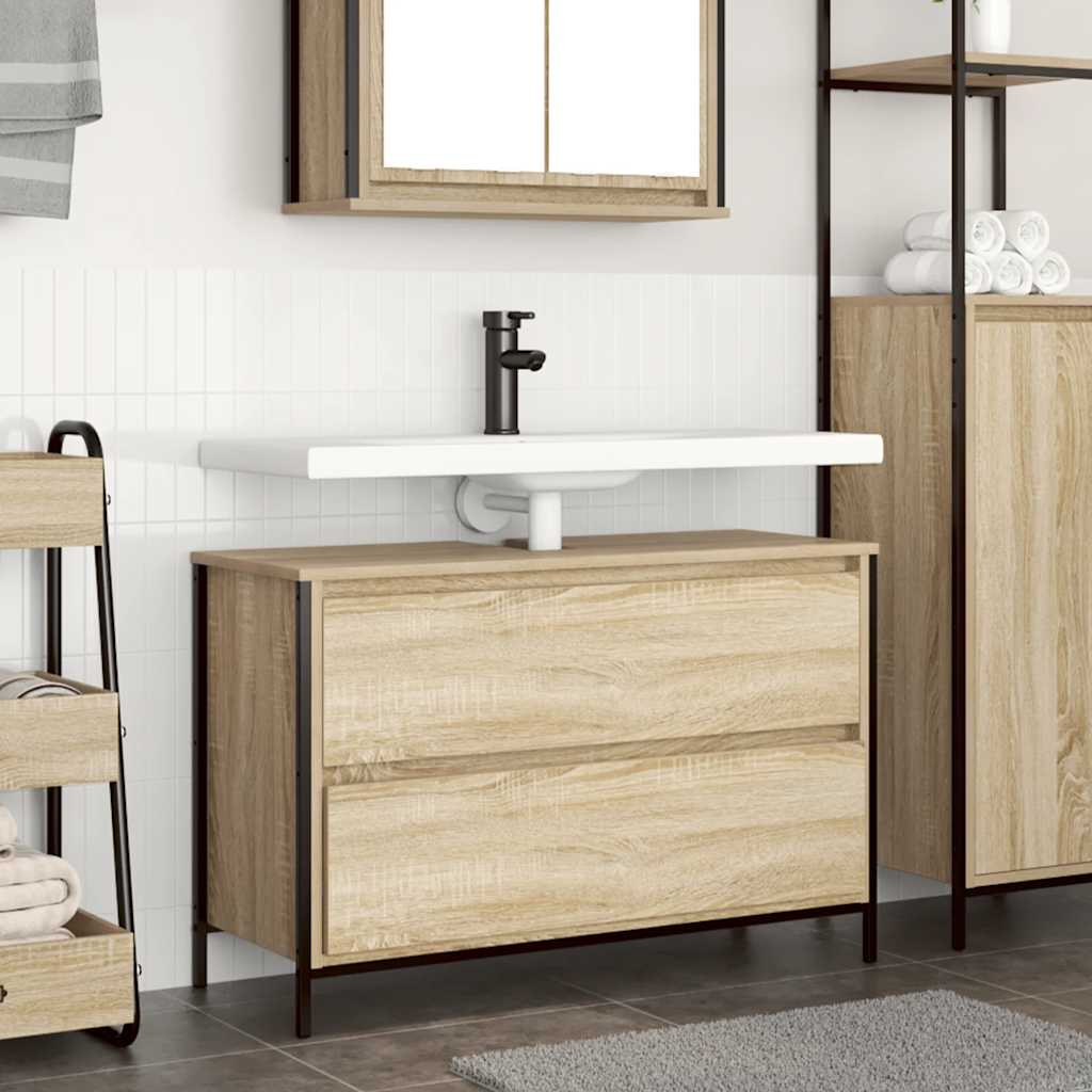 vanity unit with drawers 90x34.5x60 cm
