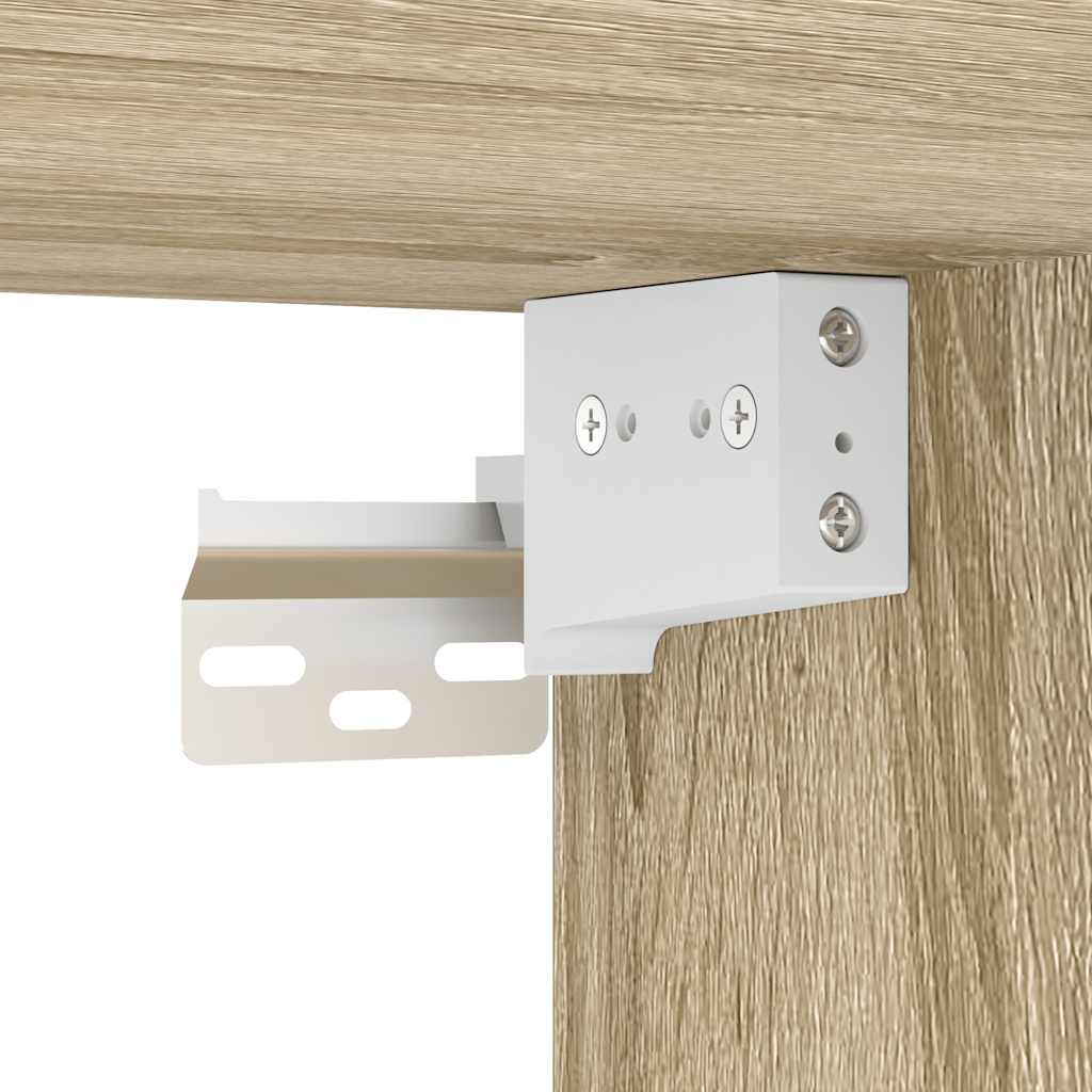 sieninė vonios spintelė su veidrodžiu sonoma ąžuolas 60x21x60cm