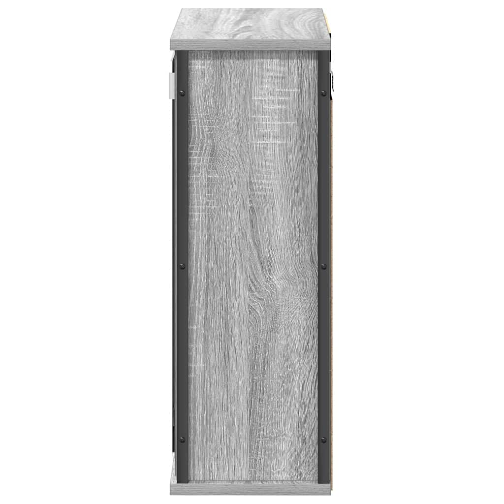 Pelēka sonomas vannas istabas sienas skapītis ar spoguli 50x21x60 cm