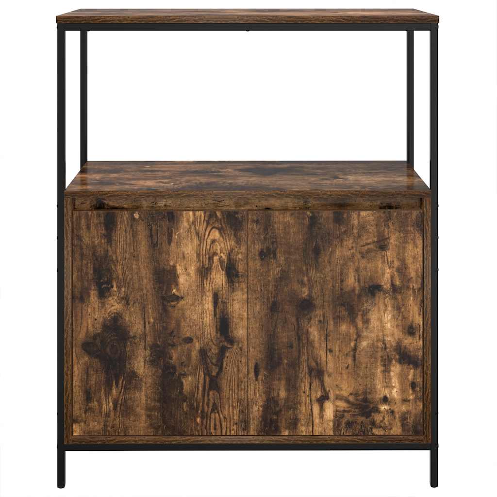 Bathroom cabinet with shelves smoked oak 76.5x35x95 cm