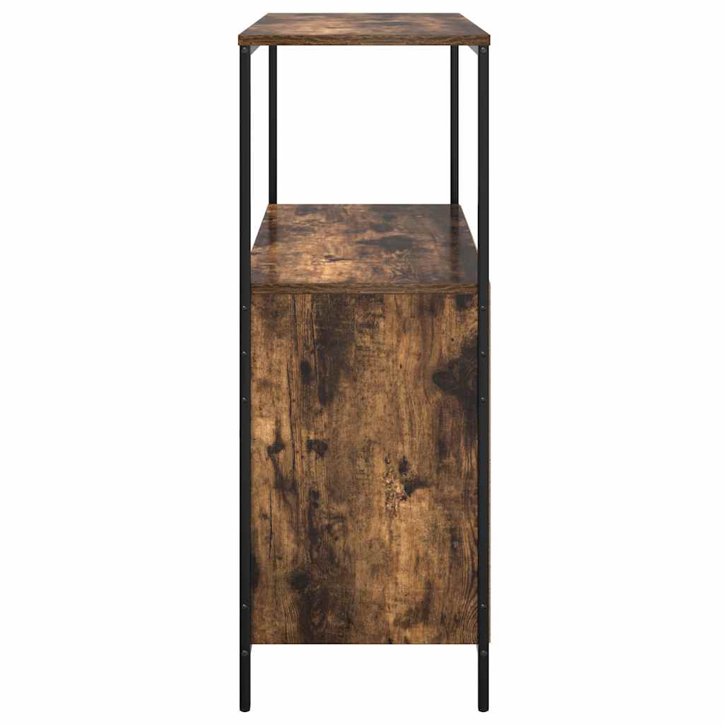 Bathroom cabinet with shelves smoked oak 76.5x35x95 cm