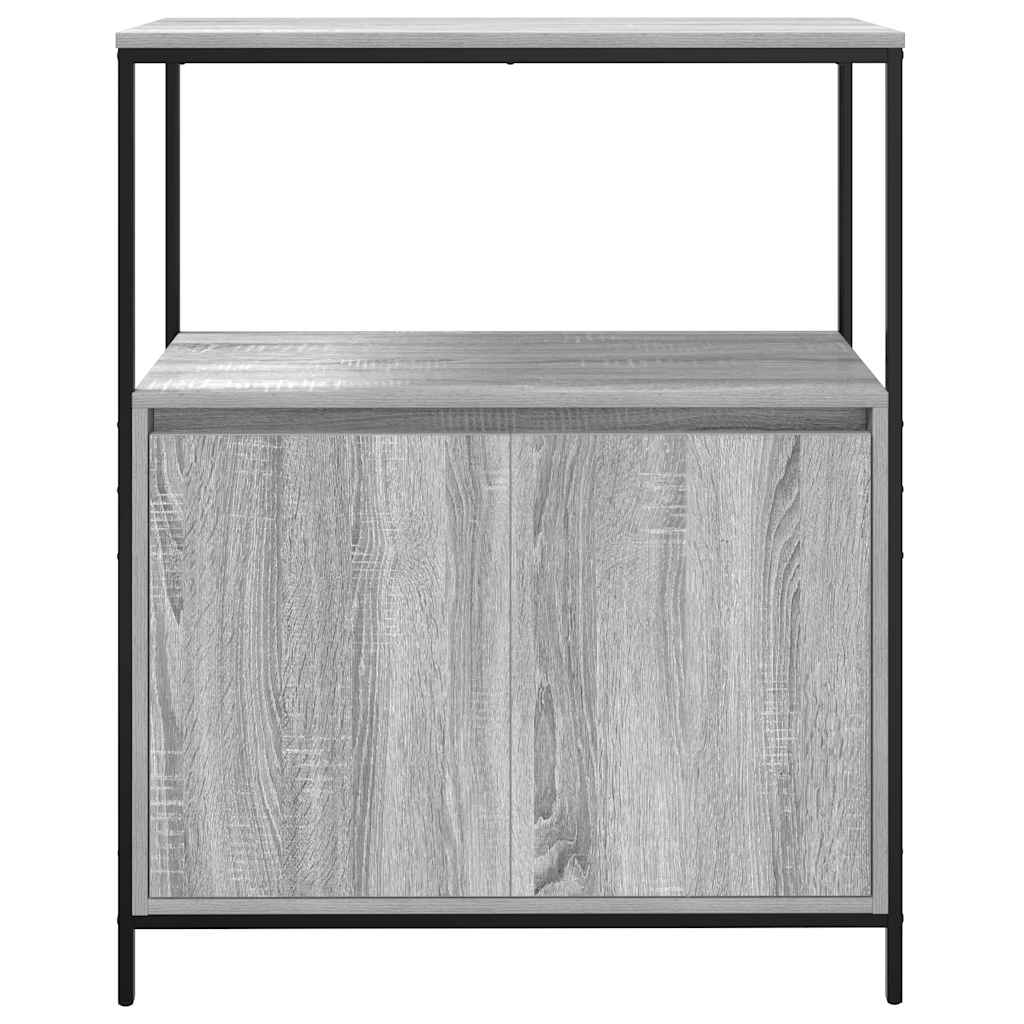 Bathroom cabinet with shelves grey Sonoma 76.5x35x95 cm