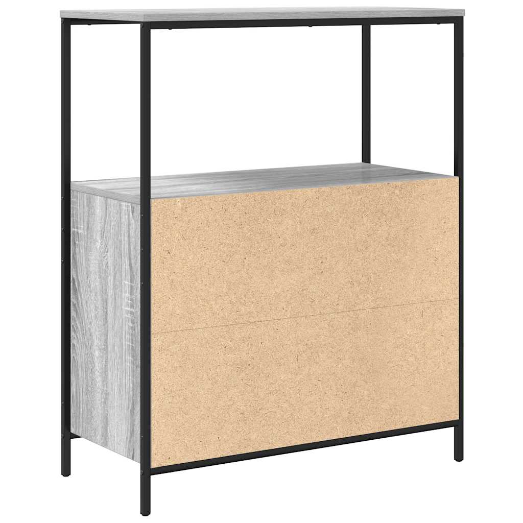 Bathroom cabinet with shelves grey Sonoma 76.5x35x95 cm