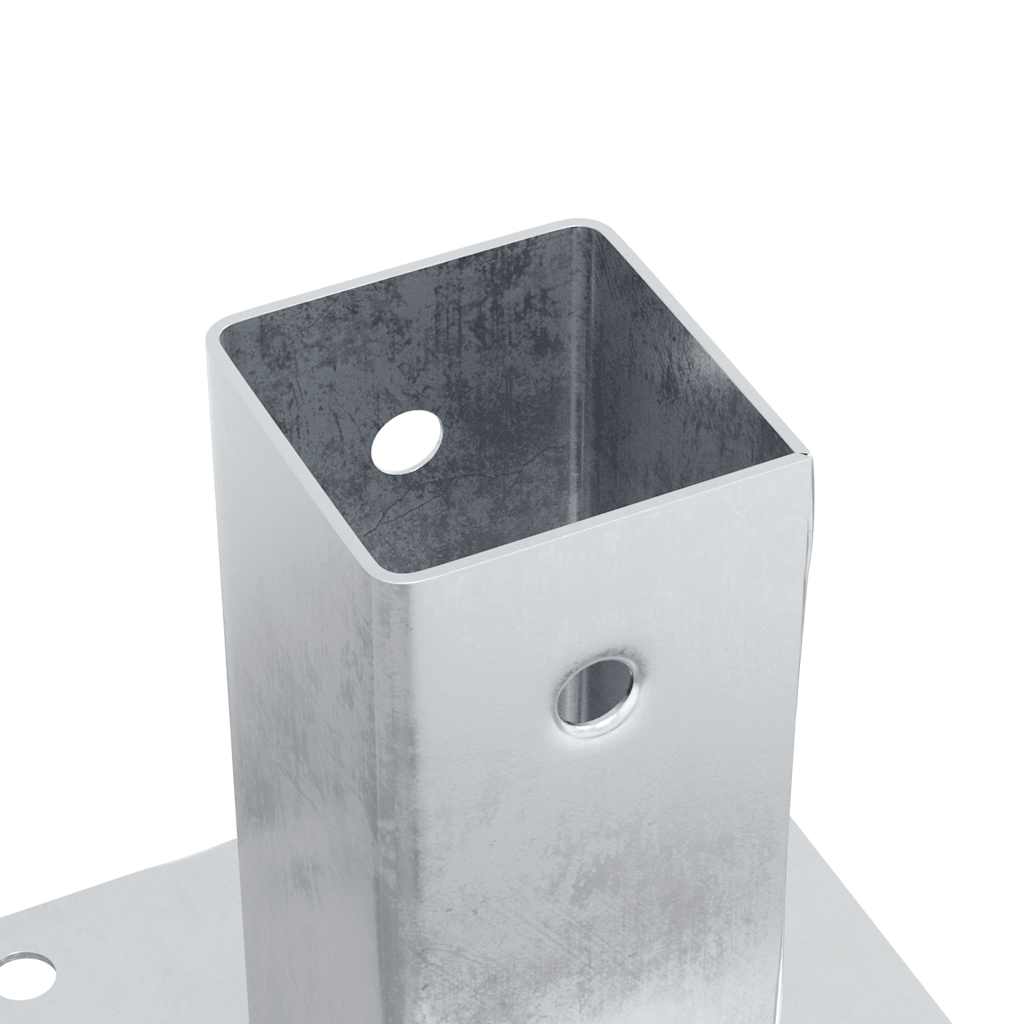 Stabu pamatnes kvadrātveida, 12 gab., sudraba, 61x61mm