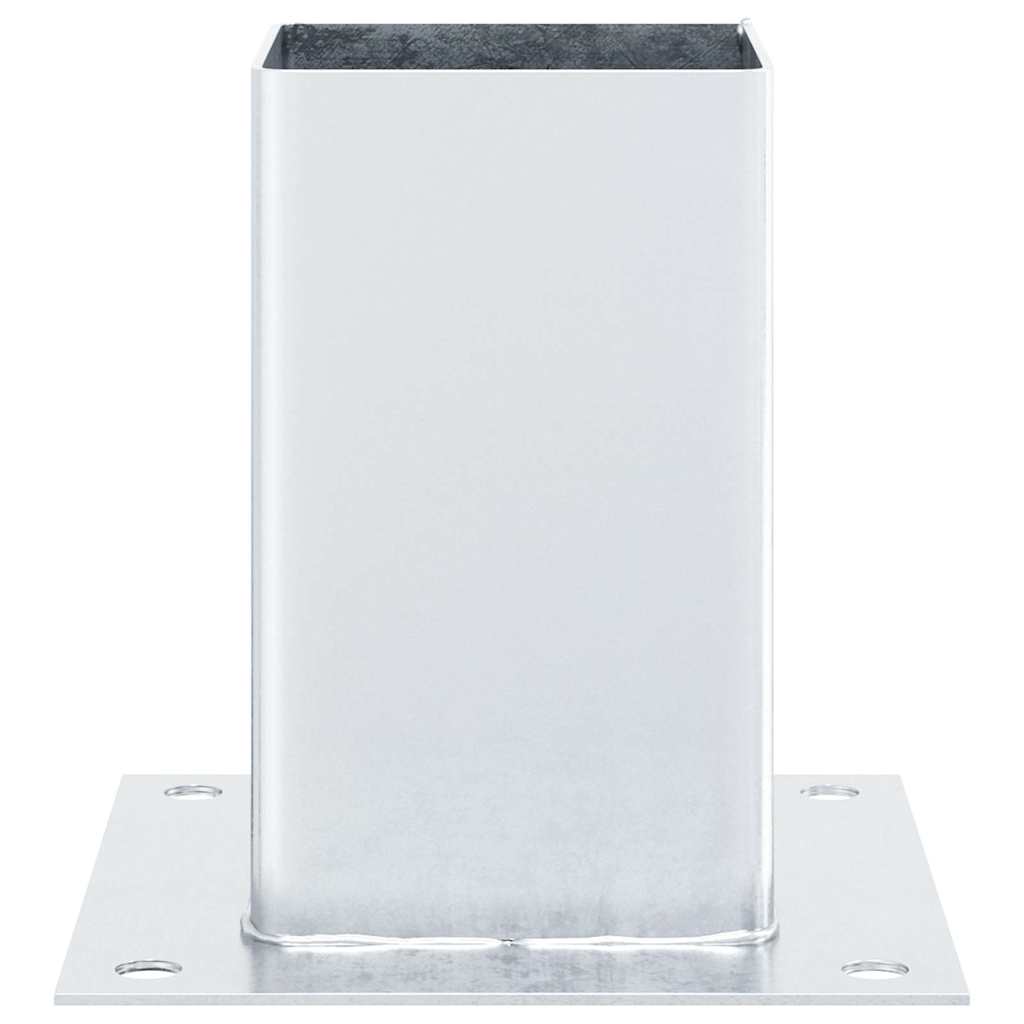 Stulpų pagrindai kvadratiniai, 12vnt., sidabriniai, 91x91mm