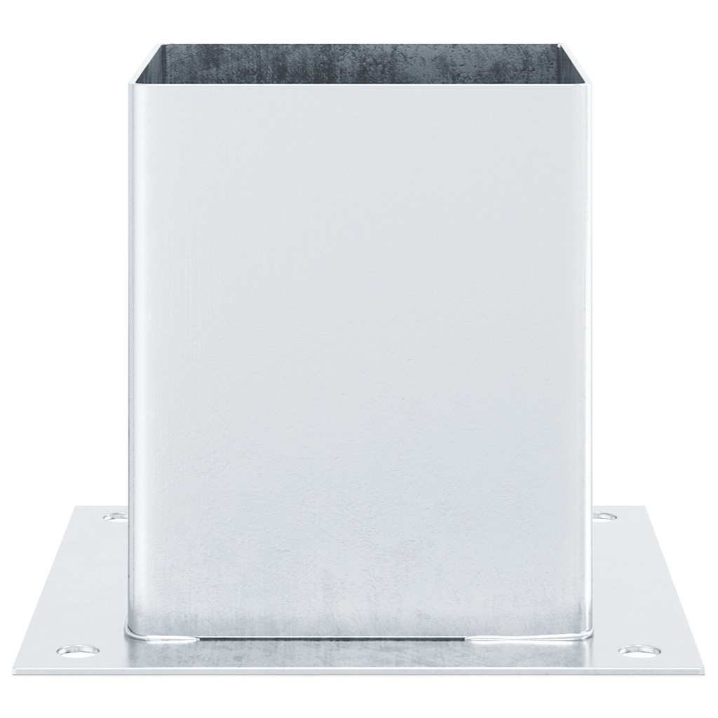 Stulpų pagrindai kvadratiniai, 4vnt., sidabriniai, 121x121mm