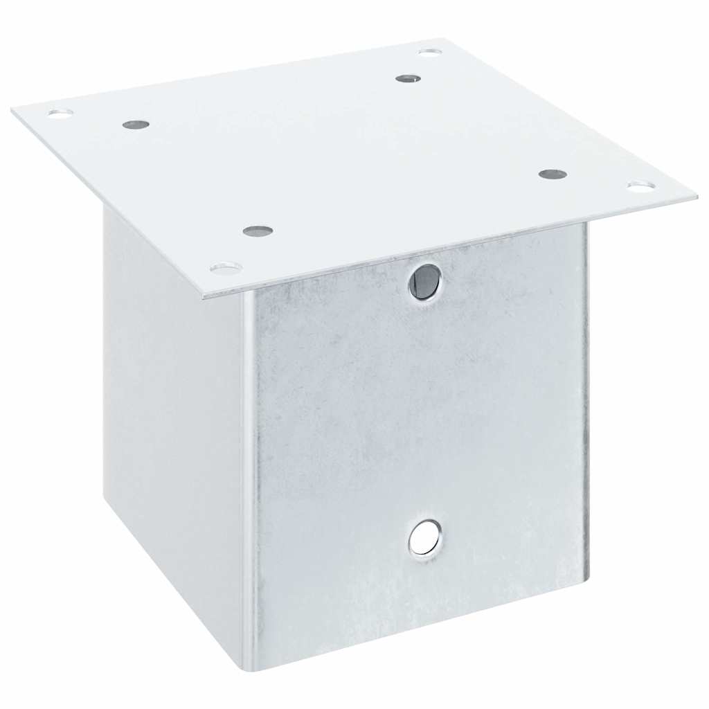 Stulpų pagrindai kvadratiniai, 12vnt., sidabriniai, 141x141mm