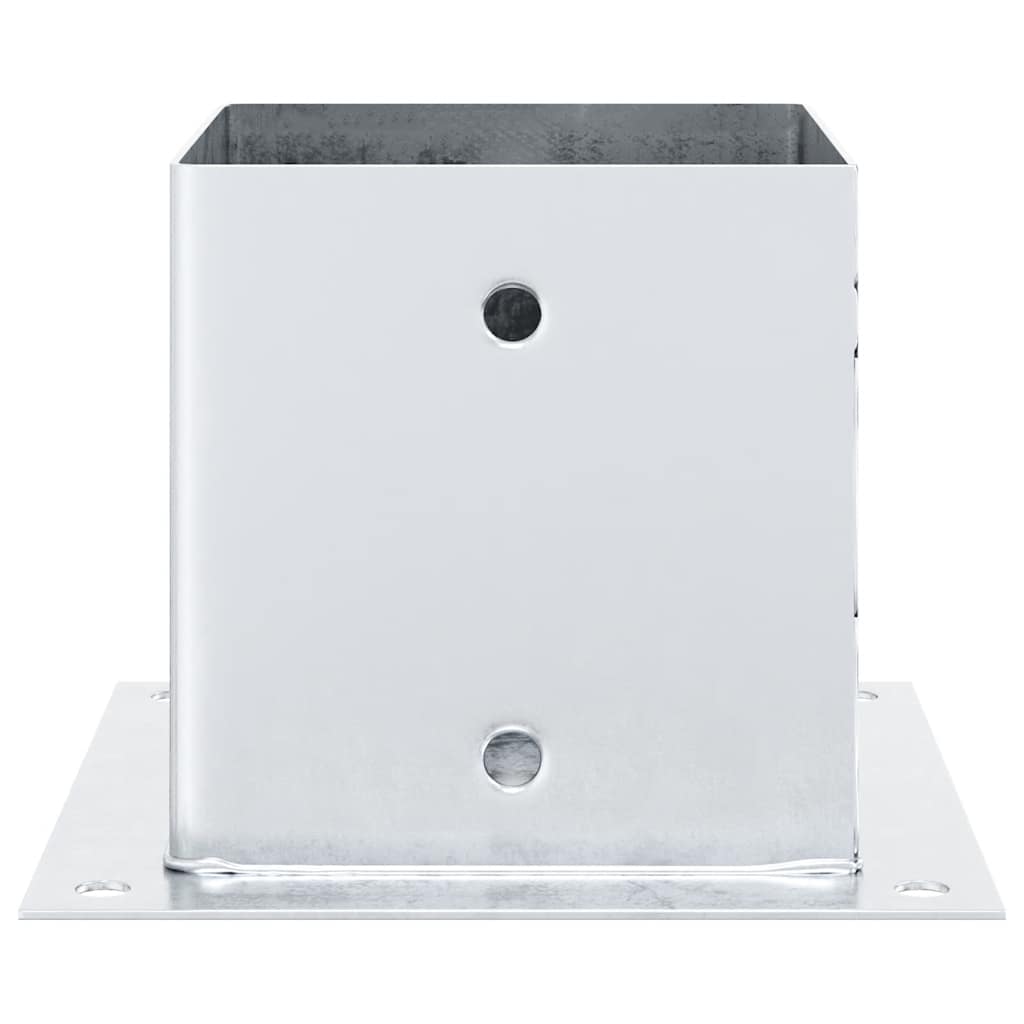 Stulpų pagrindai kvadratiniai, 12vnt., sidabriniai, 141x141mm
