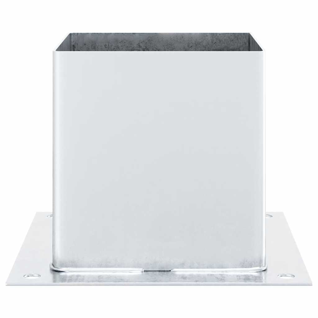 Stulpų pagrindai kvadratiniai, 12vnt., sidabriniai, 141x141mm