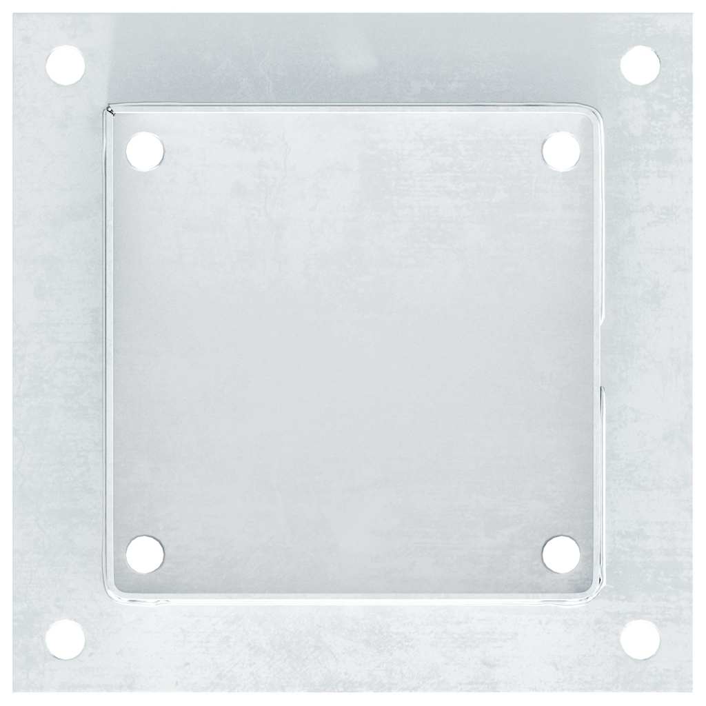 Stulpų pagrindai kvadratiniai, 12vnt., sidabriniai, 141x141mm